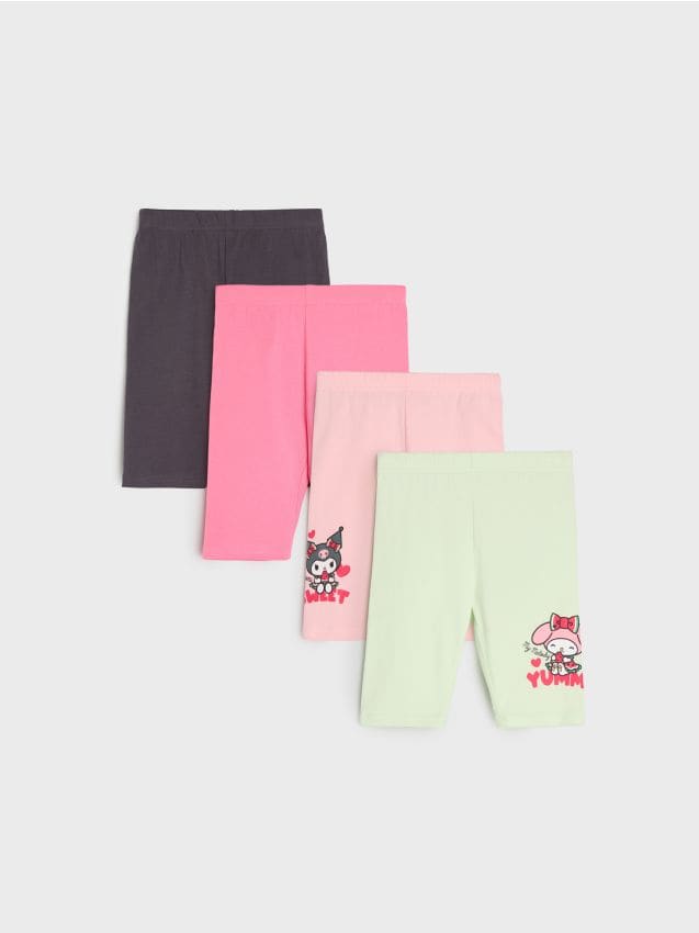 Sinsay - Colanți scurți din bumbac 4 pack Hello Kitty and Friends - multicolor
