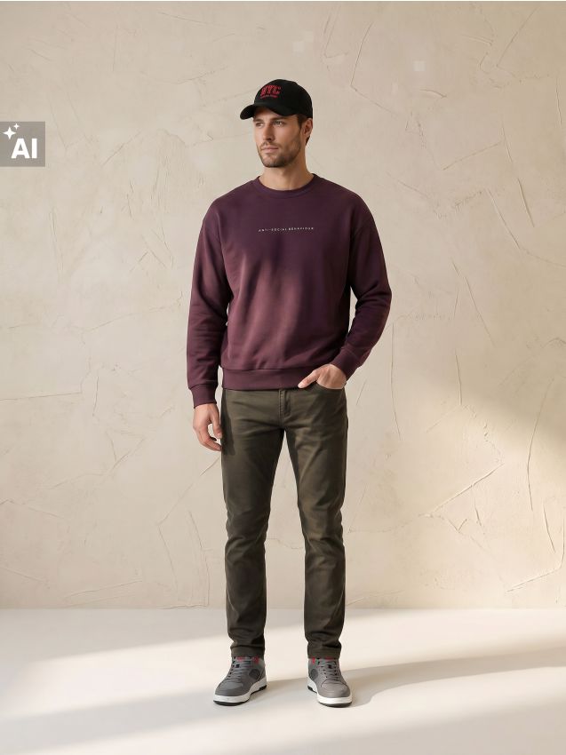 Sinsay - Pantaloni din bumbac cu croială dreaptă - verde-închis
