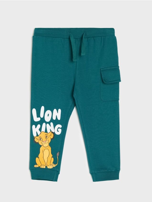 Sinsay - Pantaloni jogger The Lion King - verde