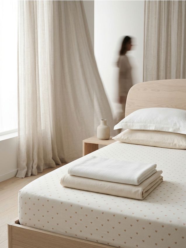 Sinsay - Prześcieradło z gumką 2 pack - beżowy