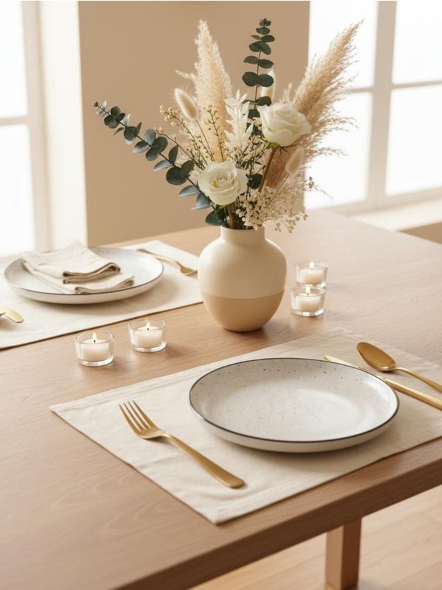 Sinsay - Sada škvrnitých tanierov s okrajom 2 pack - biela