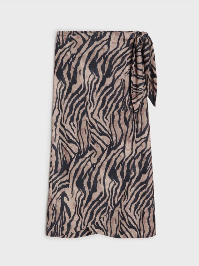 Sinsay - Spódnica midi w zeberkę - wielobarwny