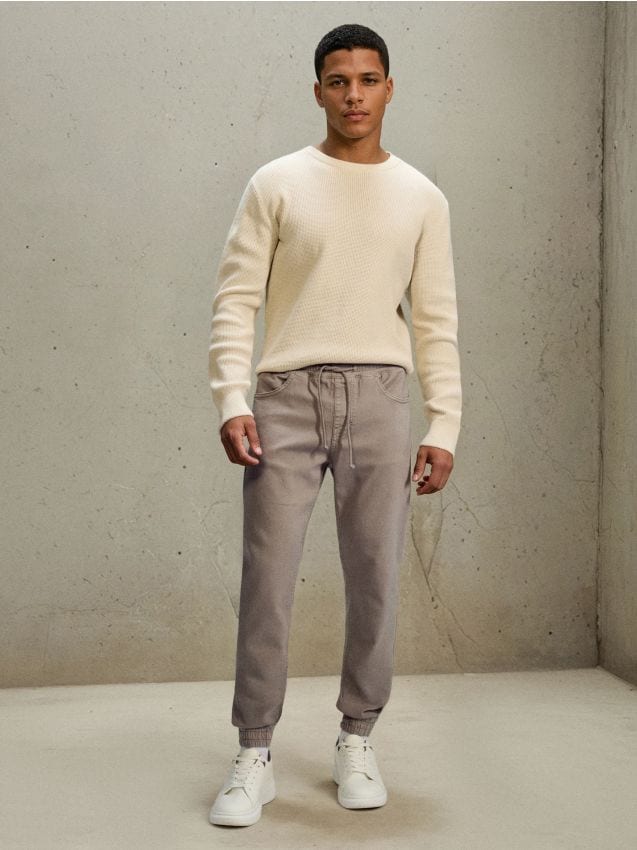 Sinsay - Blugi jogger - nude