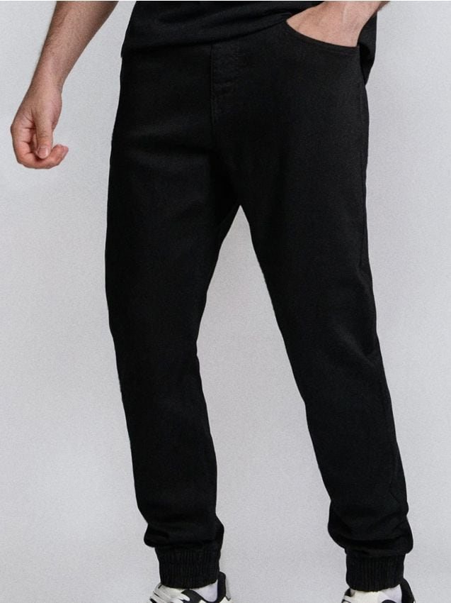 Sinsay - Blugi jogger - negru