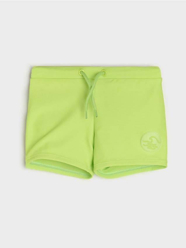 Sinsay - Șort de baie uni - verde-deschis