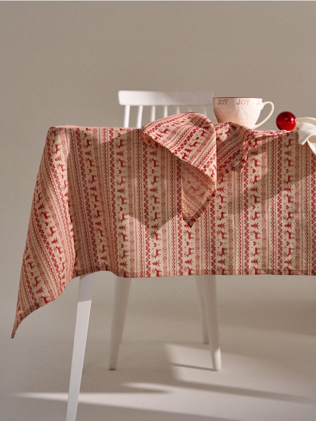 Sinsay - Obrus s vianočným motívom - béžová