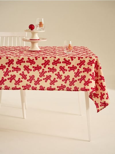 Tovaglia con stampa di ometto di pan di zenzero