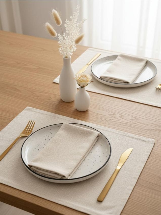 Sinsay - Sada tanierov s jemným bodkovaným vzorom – balenie 2 ks - biela