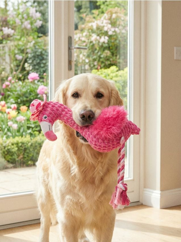 Sinsay - Jucărie din pluș pentru câine cu squeaker în formă de flamingo - roz