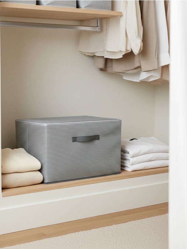 Sinsay - Cutie de depozitare pliabilă cu mâner și capac cu fermoar - verde-pal