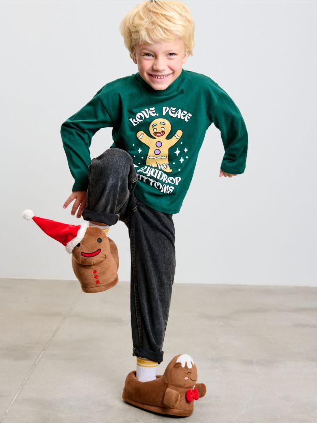 Sinsay - Vianočné papuče v tvare perníčkov - viacfarebná