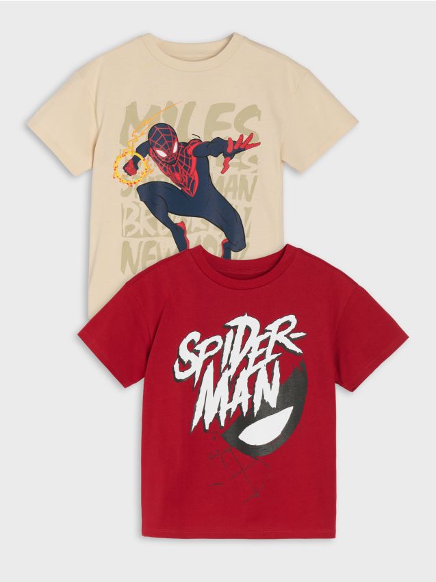 Sinsay - Tricouri din bumbac cu imprimeu 2 buc Spider-Man - multicolor