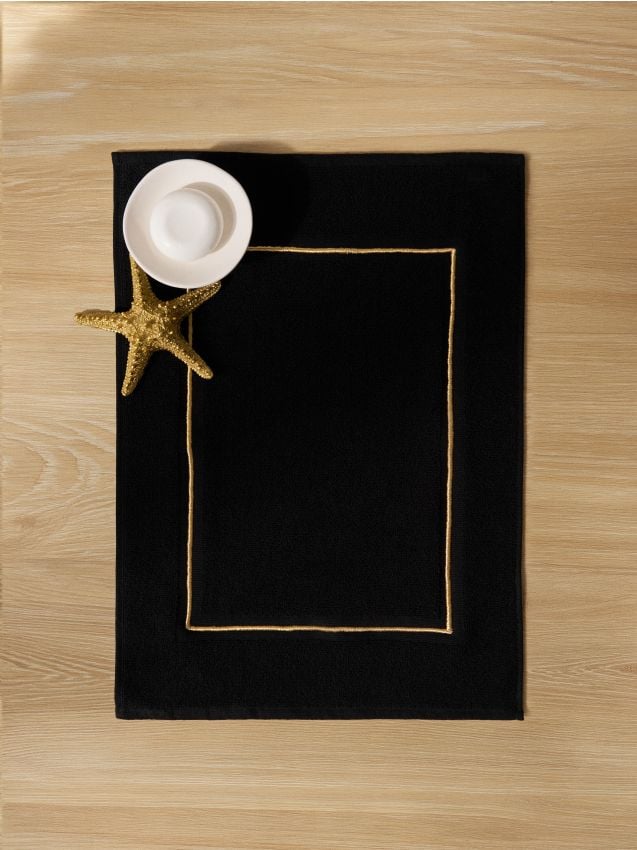 Sinsay - Covoraș de baie cu detalii aurii - negru