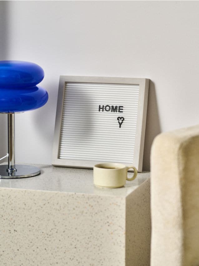 Sinsay - Tablă cu litere interschimbabile - bej