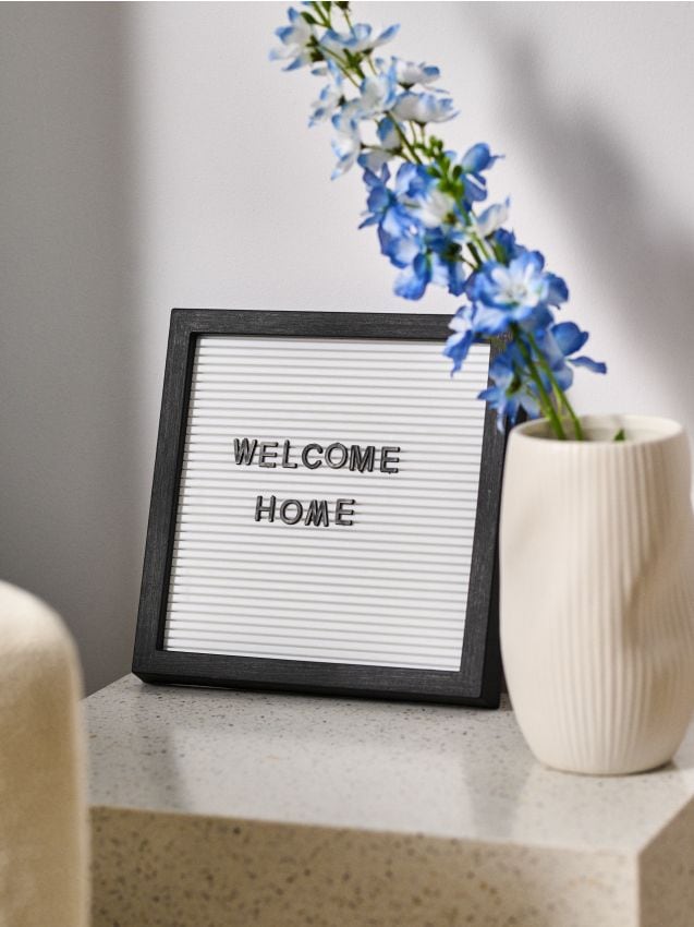 Sinsay - Tablă cu litere interschimbabile - negru