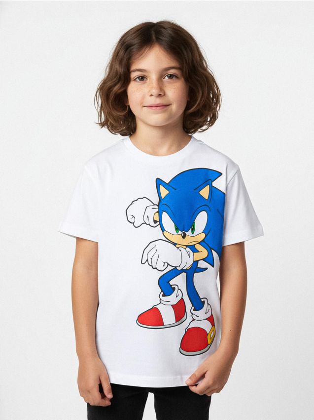 Sinsay - Tričko Sonic the Hedgehog - biela