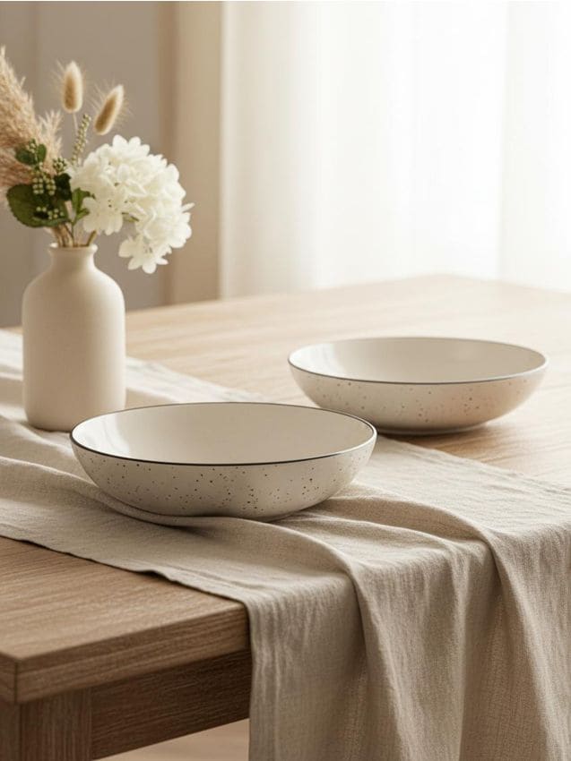 Sinsay - Sada misiek s jemným bodkovaným vzorom – balenie 2 ks - biela