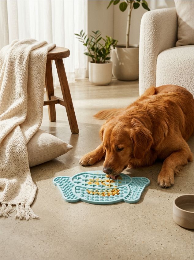 Sinsay - Covoraș din silicon pentru câine care încetinește hrănirea - albastru-pal