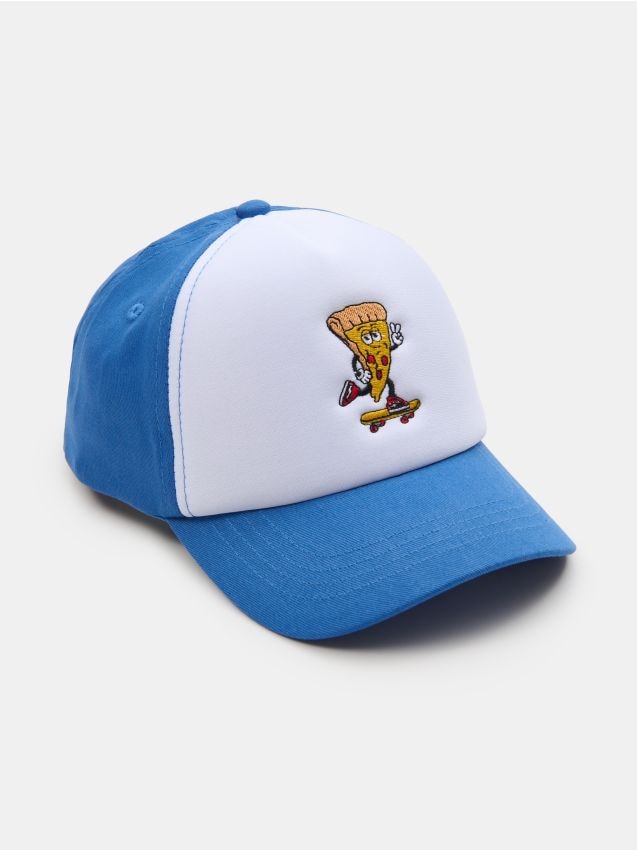 Sinsay - Șapcă din bumbac cu broderie decorativă - albastru