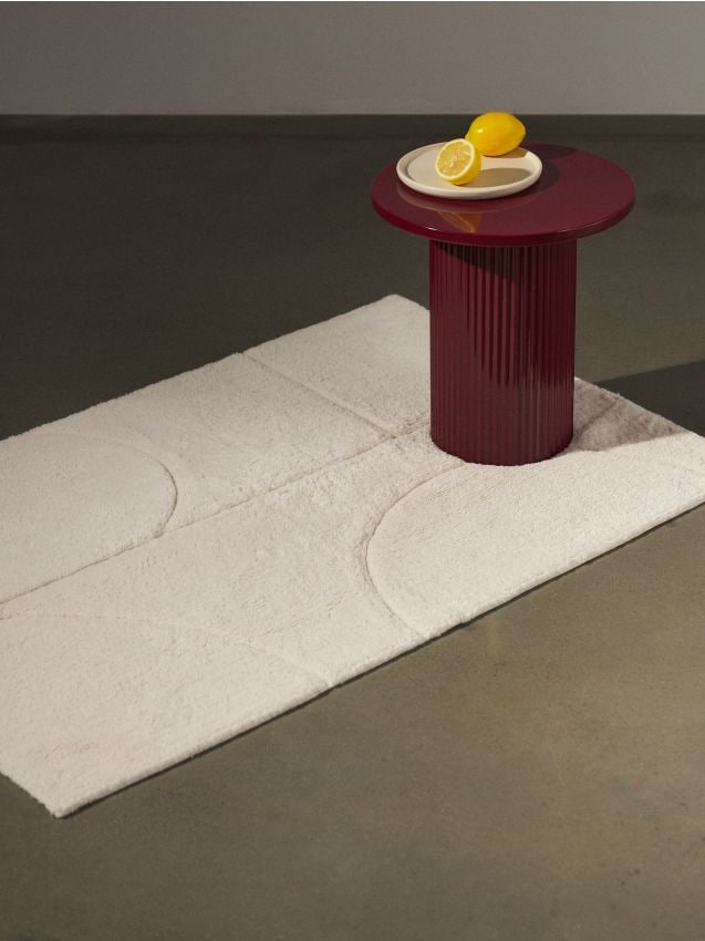 Sinsay - Covor cu model geometric în relief - crem