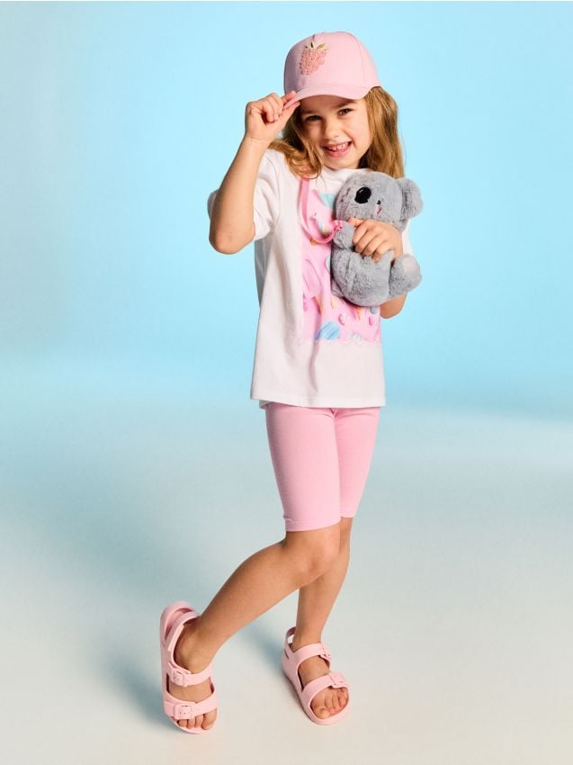 Sinsay - Set: șapcă cu cozoroc și bucket hat cu motiv de zmeură 2 pack - multicolor