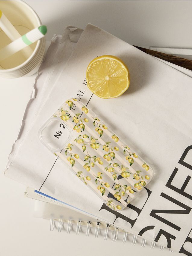 Sinsay - Husă pentru iPhone 15 cu motiv de lămâi - multicolor