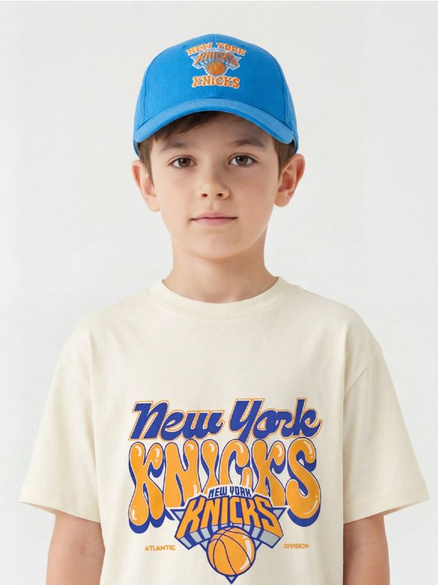 Sinsay - Șapcă cu cozoroc cu broderie New York Knicks NBA - light blue