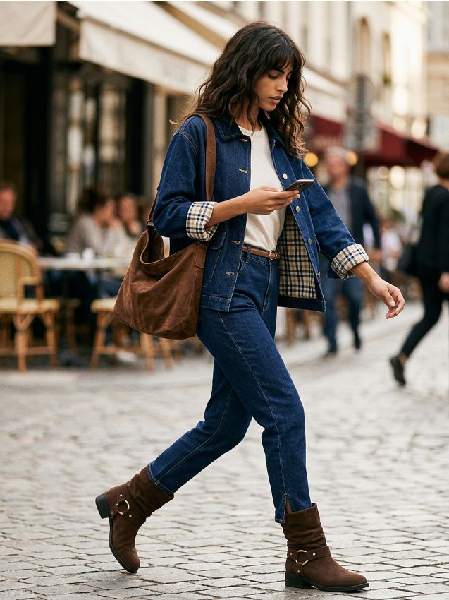 Sinsay - Jachetă din denim tip boxy, stil barn jacket - albastru metalizat