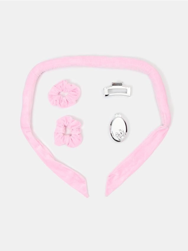 Sinsay - Set pentru coafarea părului cu oglindă - roz-pastel