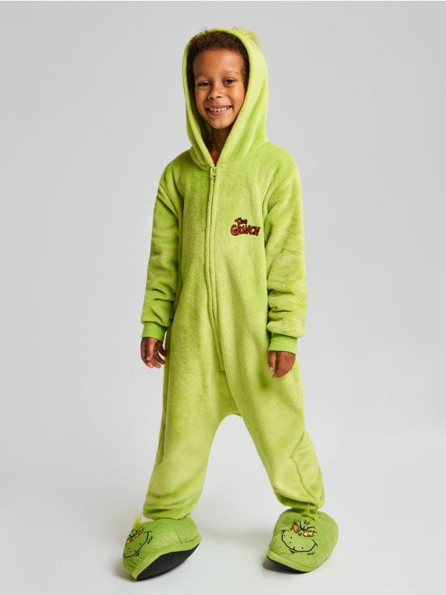 Sinsay - Pijama Onesie Grinch - verde-gălbui