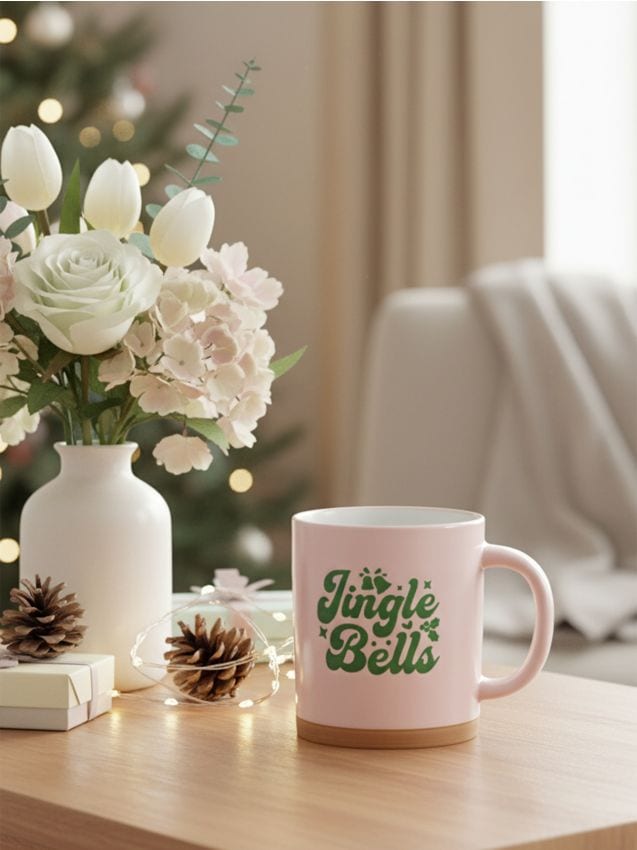 Sinsay - Vianočný hrnček s nápisom „Jingle Bells“ - červená