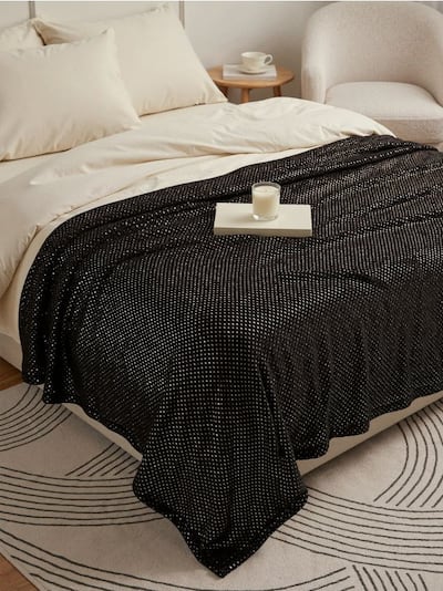 Плед із металевим принтом