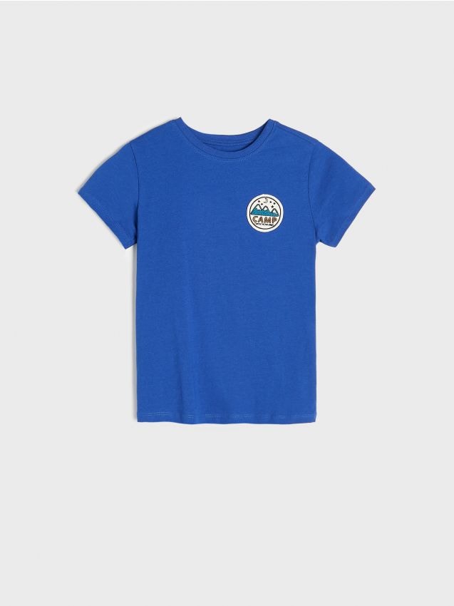 Sinsay - Tricou cu aplicație - albastru-violet