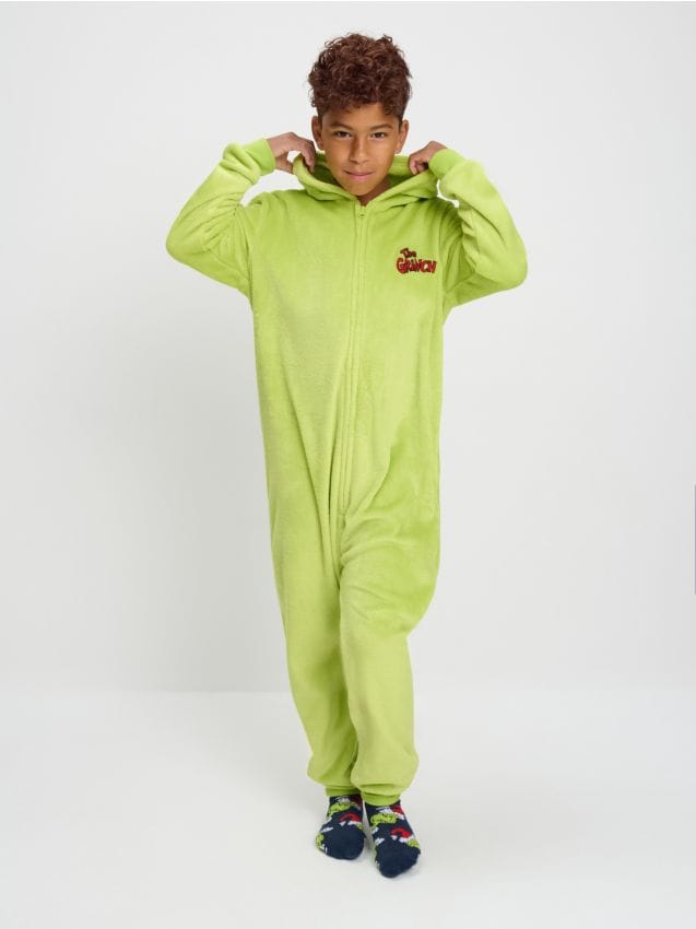 Sinsay - Pijama Onesie Grinch - verde-gălbui