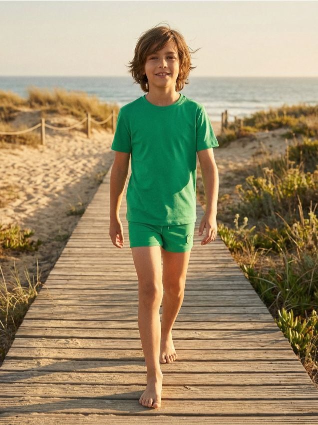 Sinsay - Kąpielówki z naszywką - zielony