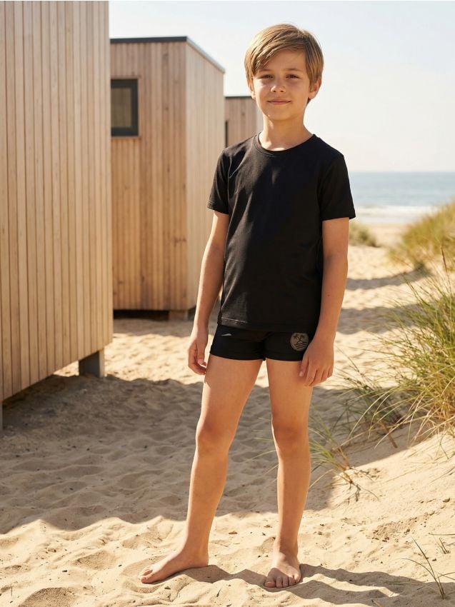 Sinsay - Kąpielówki z naszywką - czarny