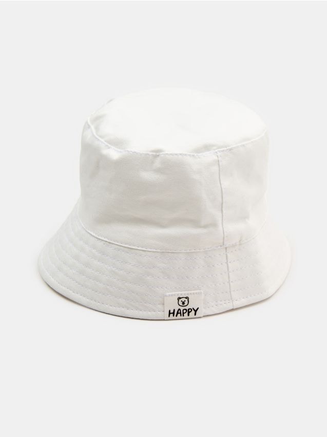 Sinsay - Pălărie de pescar din bumbac - crem