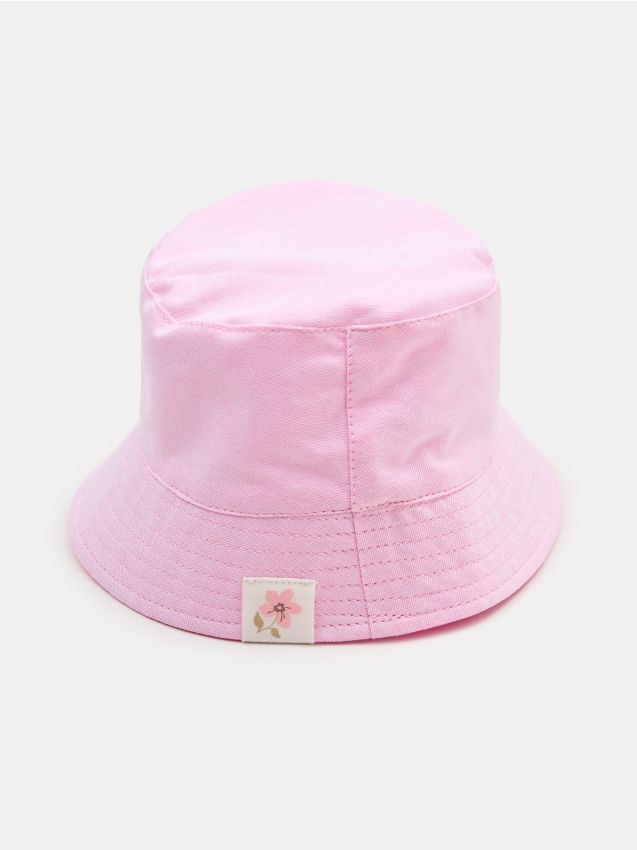 Sinsay - Pălărie de pescar din bumbac - roz-pastel