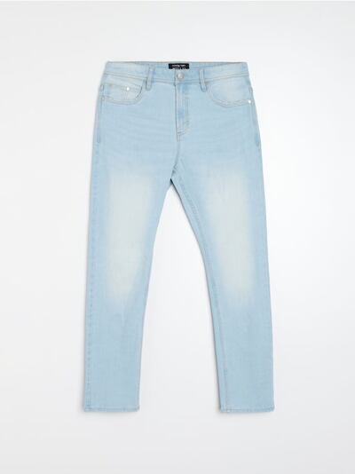 Koptatott hatású Regular fit farmer