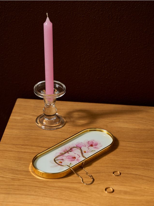 Sinsay - Tavă decorativă cu motiv de magnolie - multicolor