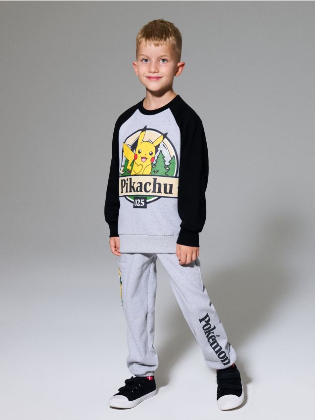 Sinsay - Tepláková súprava Pokemon - svetlošedá