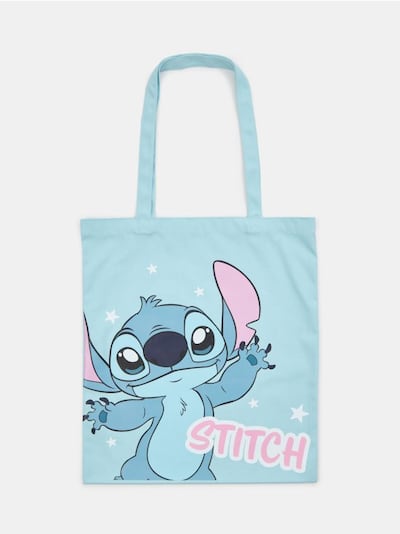 Υφασμάτινη τσάντα shopper με στάμπα Stitch