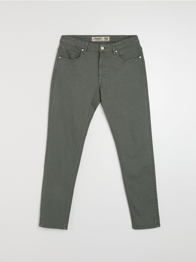 Sinsay - Jeansy slim fit - zielony