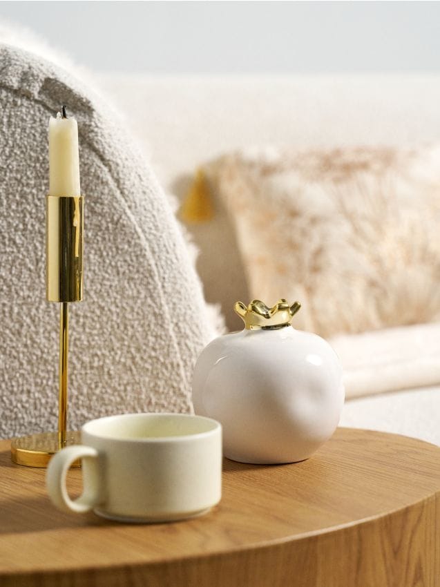 Sinsay - Decorațiune de sine stătătoare în formă de rodie - alb