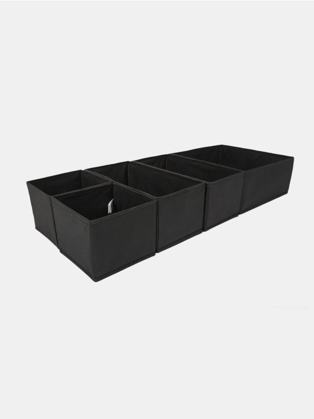 Sinsay - 5 pack organizatoare pliabile pentru dulap - negru