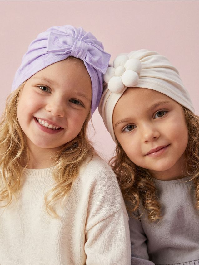 Sinsay - Turban din bumbac cu floare și fundiță – set de 2 - lavand