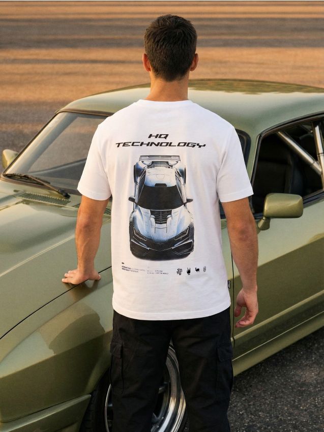 Sinsay - Tricou din bumbac cu imprimeu - alb