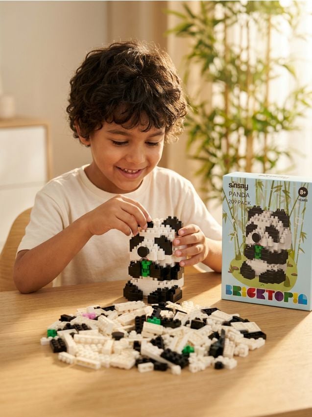Sinsay - Blocuri de construcție în formă de panda - alb