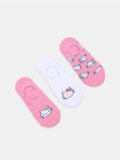 3 чифта чорапи без конч Hello Kitty