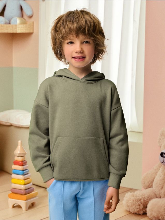 Sinsay - Mikina s kapucňou - svetloolivová